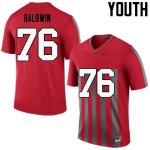 NCAA Ohio State Buckeyes Youth #76 Darryl Baldwin Throwback Nike Football College Jersey VEB1045EC